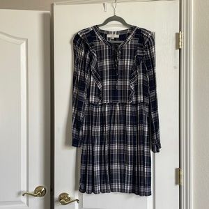 Loft, plaid dress, size large